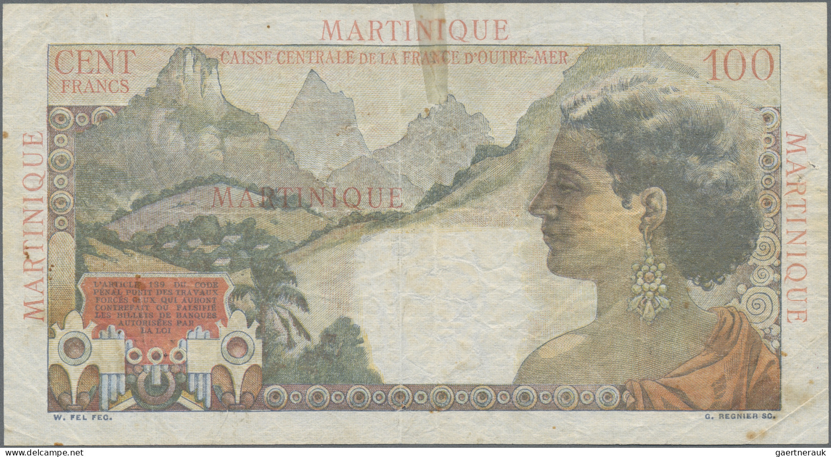 Martinique: Caisse Centrale De La France D'Outre-Mer – MARTINIQUE, Set With 3 Ba - Other & Unclassified