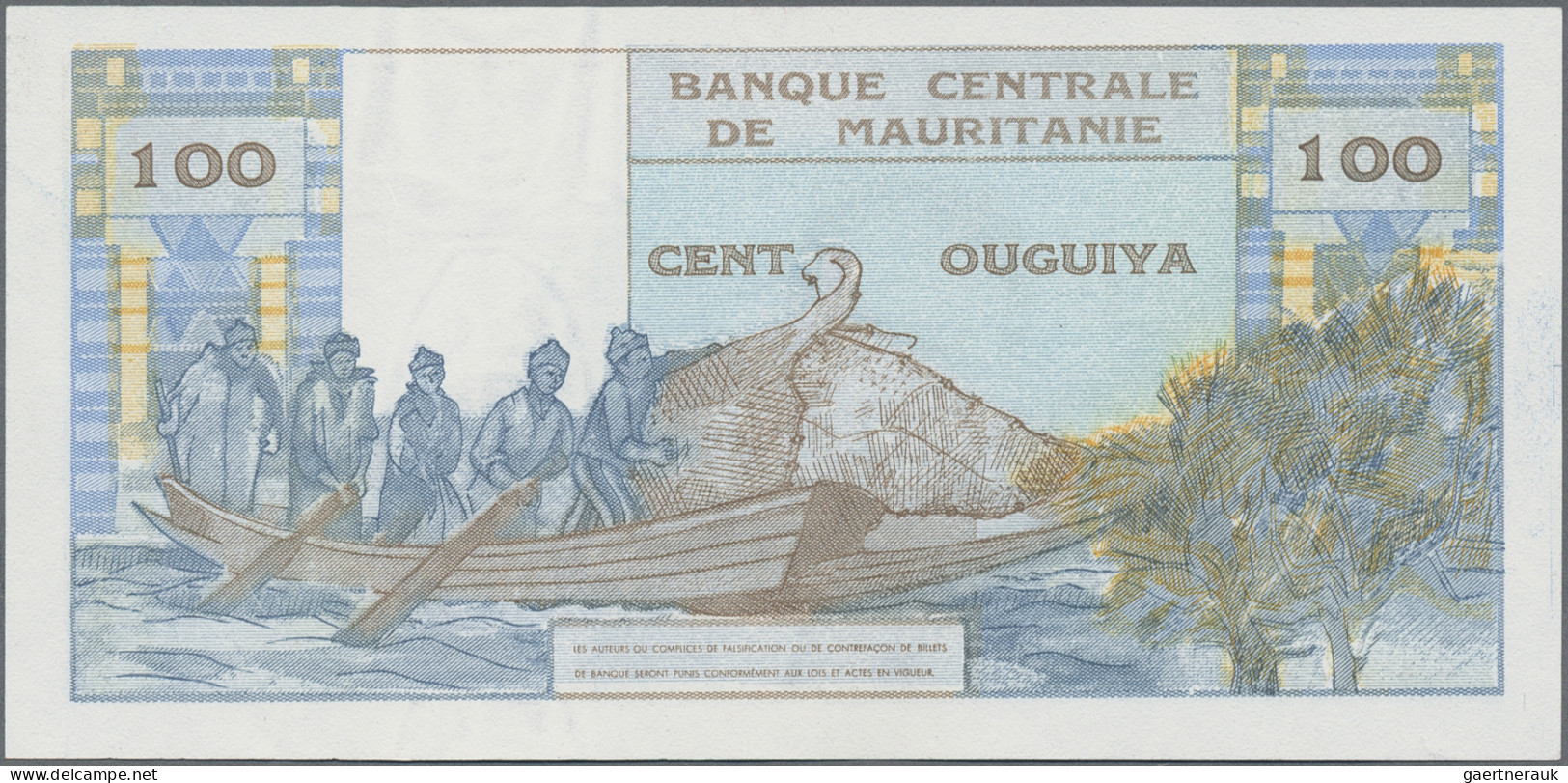 Mauritania: Banque Centrale De Mauritanie, 100 Ouguiya 1973, P.1 In Perfect UNC - Mauritanie