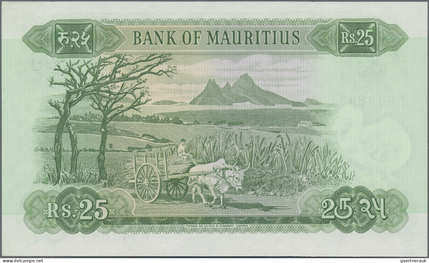 Mauritius: Bank Of Mauritius, Pair With 25 And 50 Rupees ND(1967), P.32b, 33c In - Mauritius