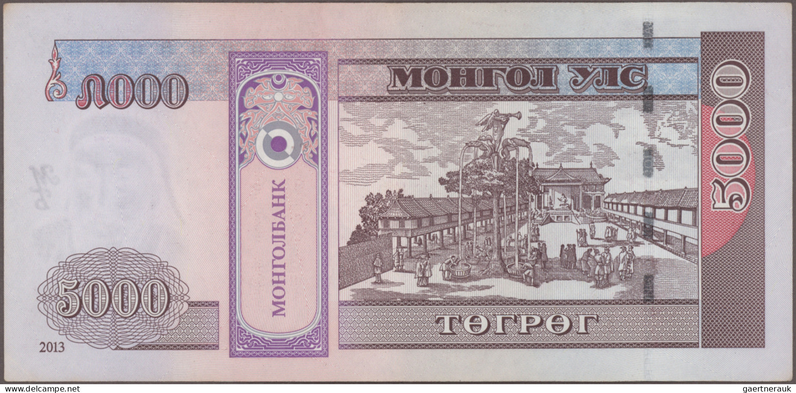 Mongolia: Mongolbank, Huge Lot With 41 Banknotes, Series 1955-2013, Comprising F - Mongolië