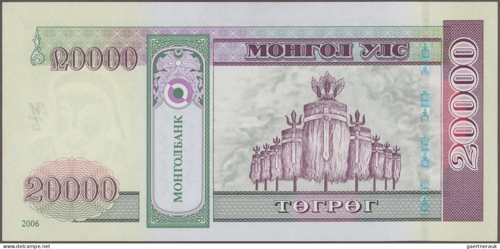 Mongolia: Mongolbank, Huge Lot With 41 Banknotes, Series 1955-2013, Comprising F - Mongolia