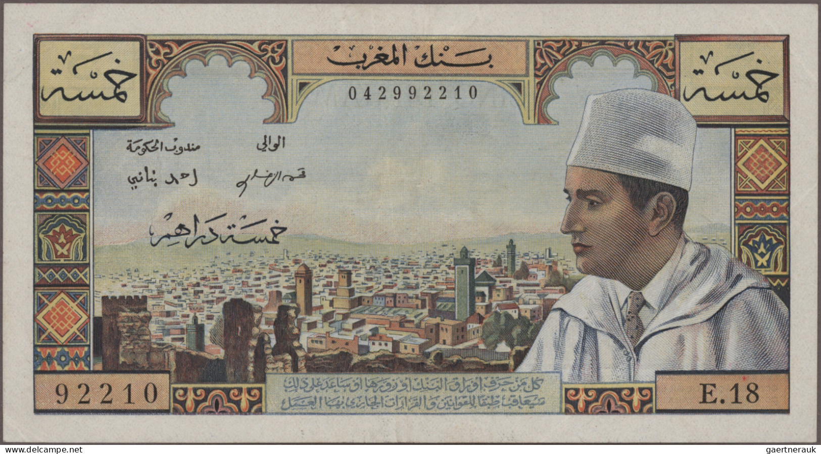 Morocco: Banque Du Maroc, Lot With 7 Banknotes, Series 1960-1985, With 5 And 10 - Maroc