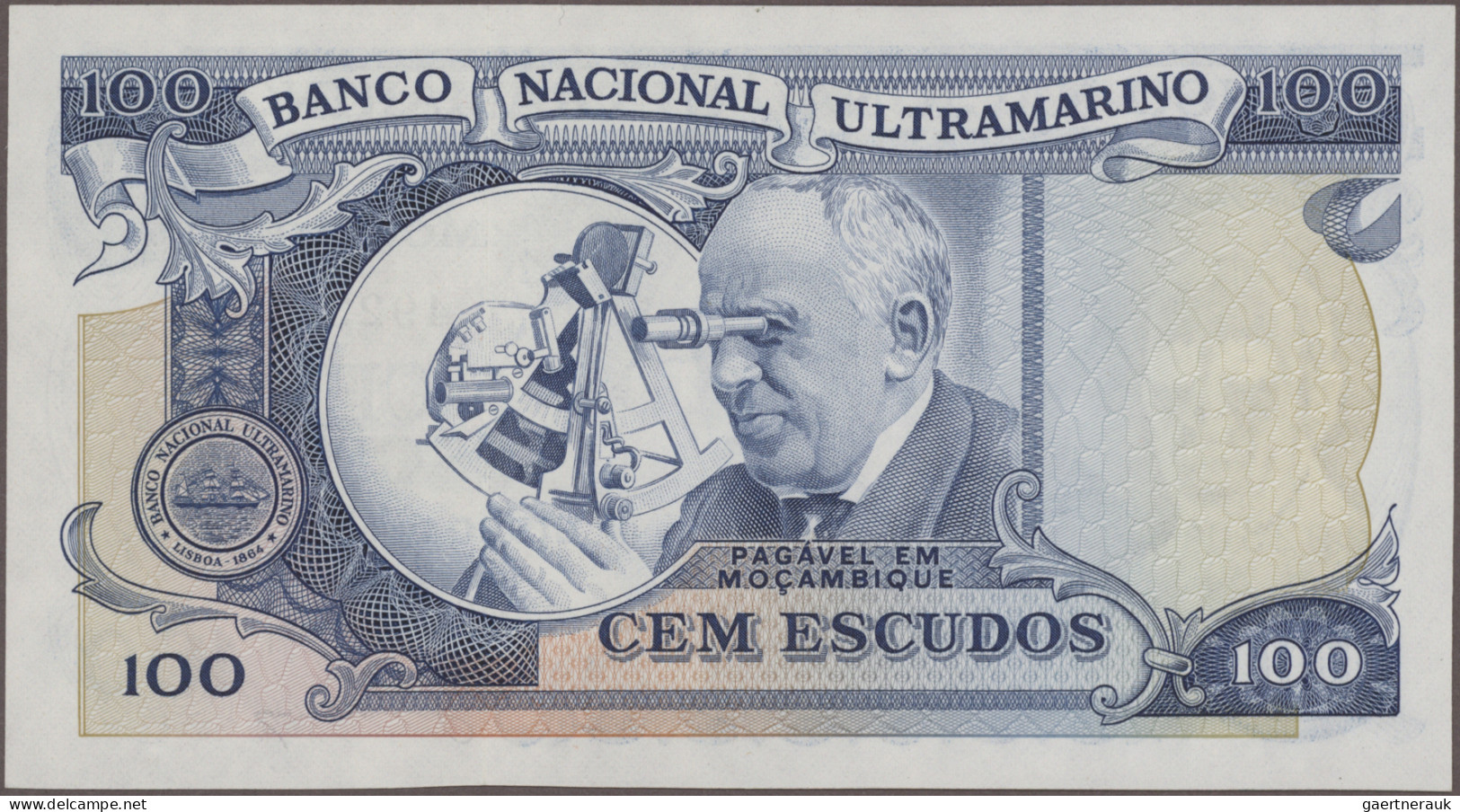 Mozambique: Banco Nacional Ultramarino, Lot With 11 Banknotes, Series 1953-1976, - Mozambique