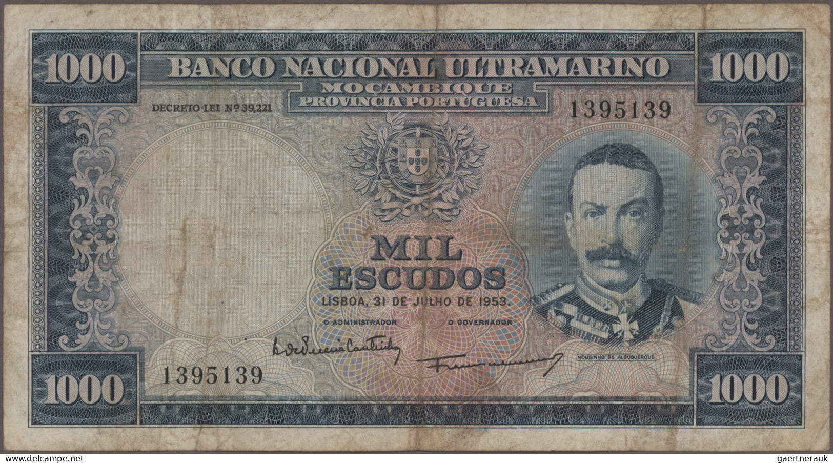 Mozambique: Banco Nacional Ultramarino, Lot With 11 Banknotes, Series 1953-1976, - Moçambique