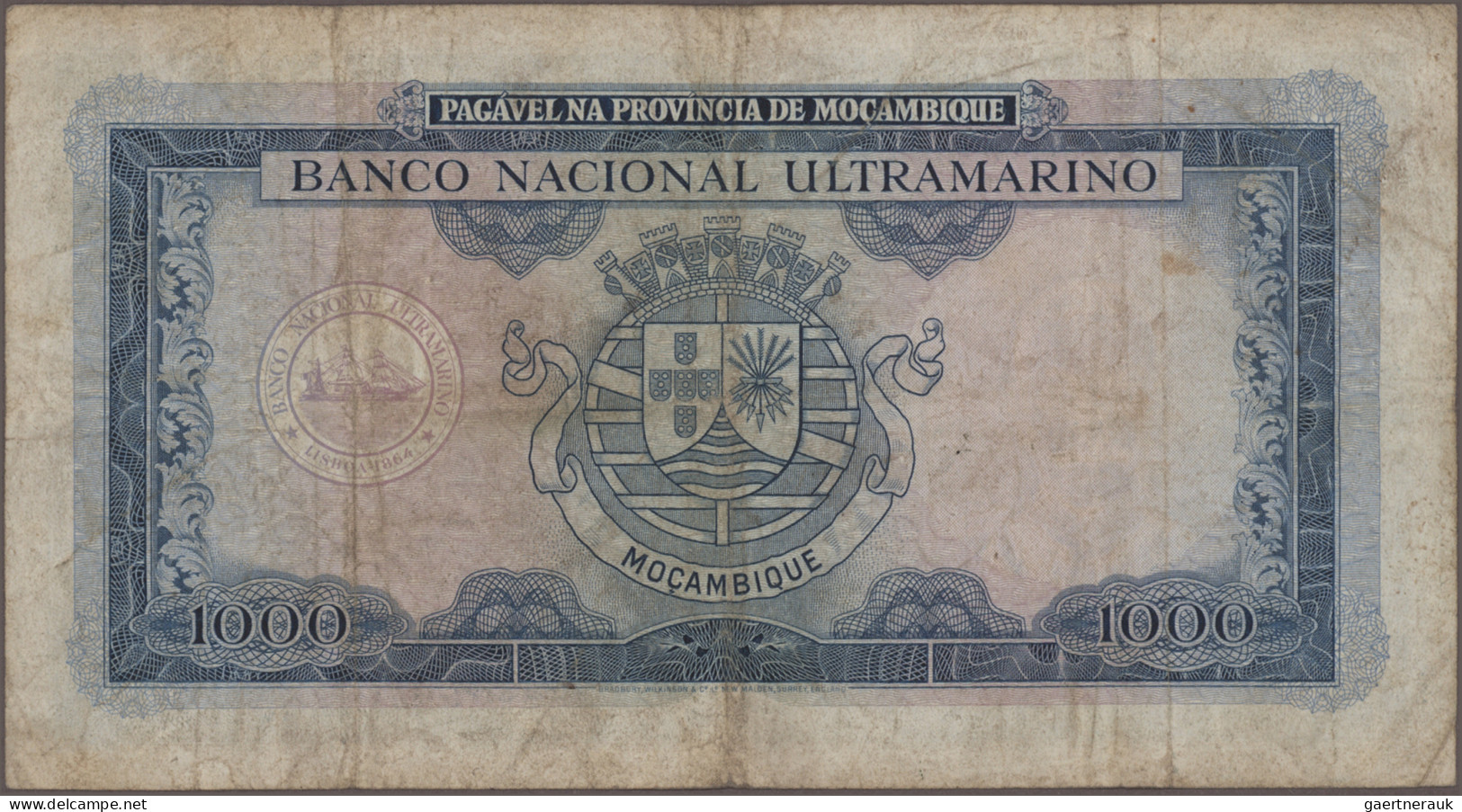 Mozambique: Banco Nacional Ultramarino, Lot With 11 Banknotes, Series 1953-1976, - Moçambique