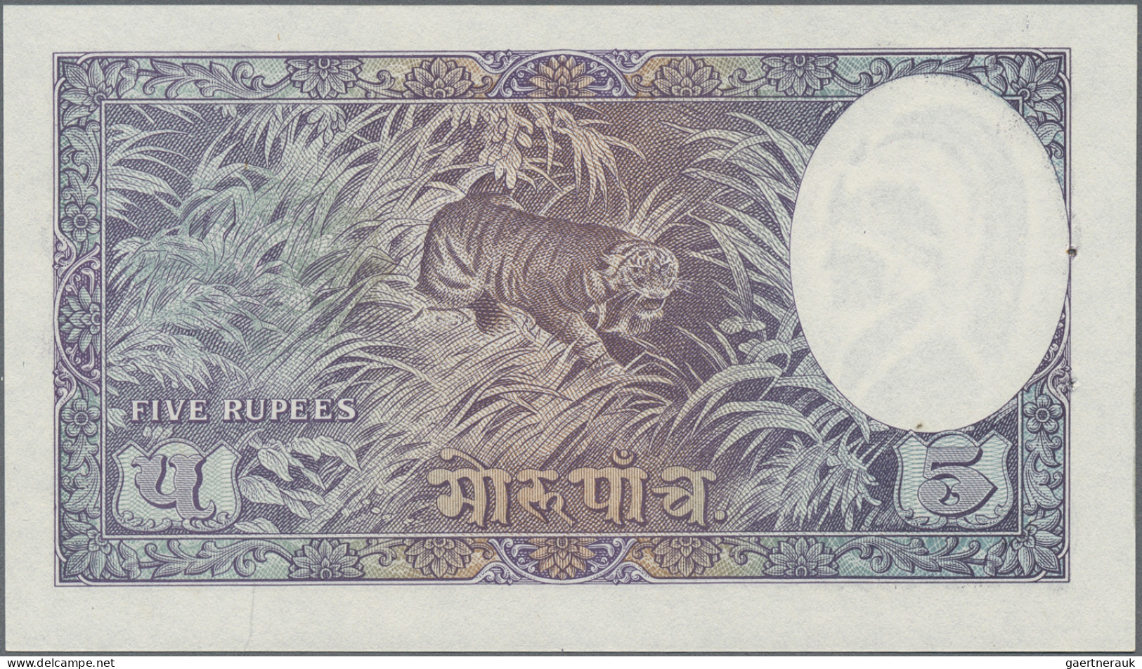 Nepal: Government Of Nepal – Treasury, Lot With 4 Banknotes, 1951 Series With 1, - Nepal