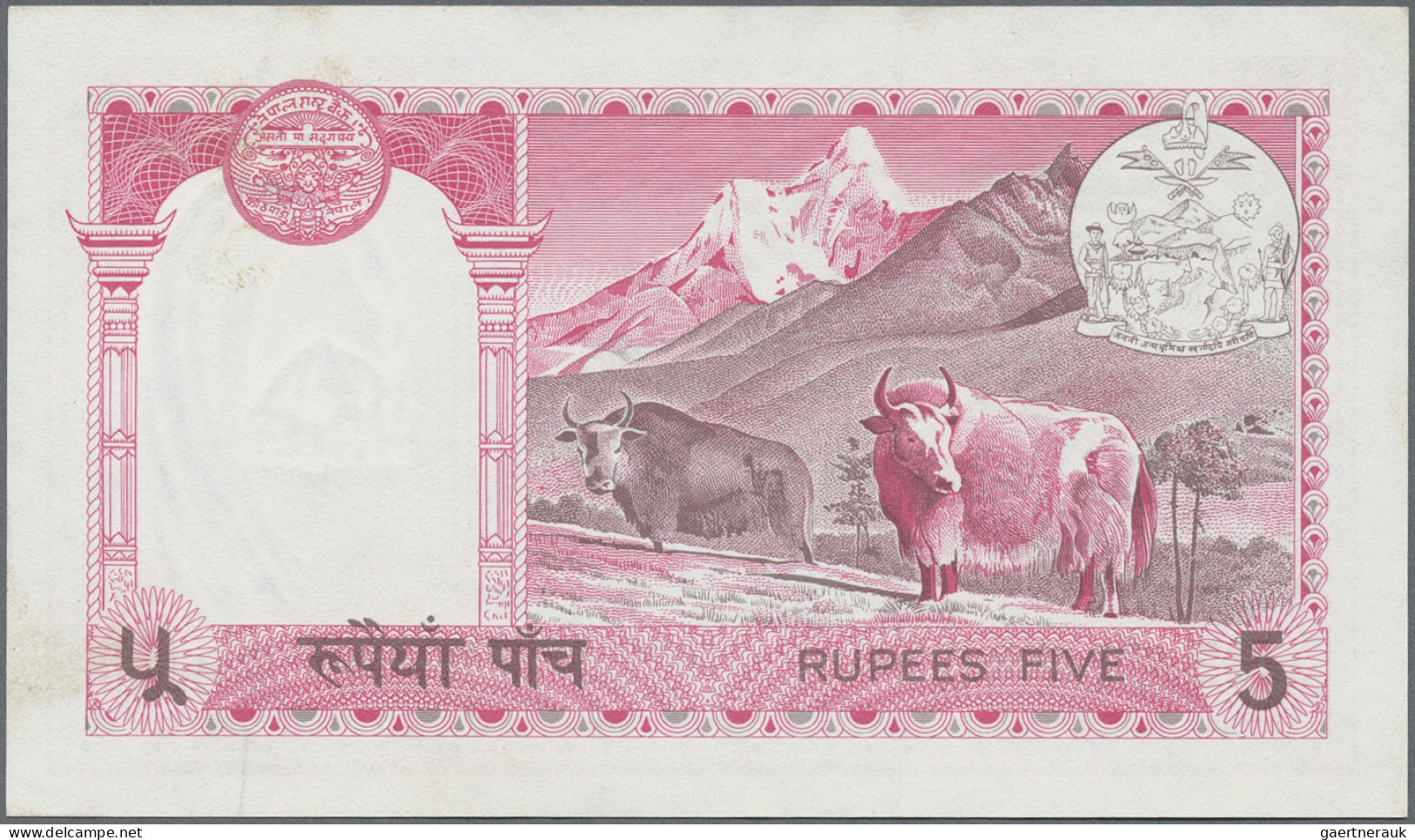 Nepal: Nepal Rastra Bank, Lot With 1, 5, 10, 50 And 100 Rupees 1974, P.22-26 In - Népal