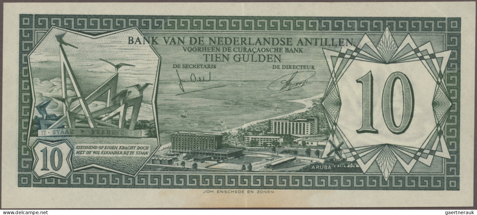 Netherlands Antilles: Bank Van De Nederlandse Antillen, Lot With 7 Banknotes, 19 - Niederländische Antillen (...-1986)