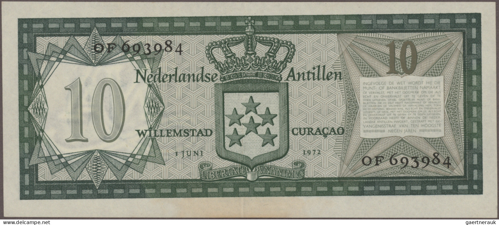 Netherlands Antilles: Bank Van De Nederlandse Antillen, Lot With 7 Banknotes, 19 - Nederlandse Antillen (...-1986)