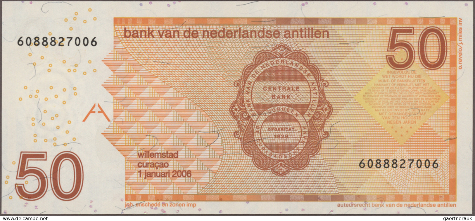 Netherlands Antilles: Bank Van De Nederlandse Antillen, Lot With 10 Banknotes, S - Niederländische Antillen (...-1986)