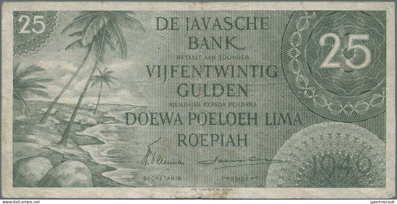 Netherlands Indies: De Javasche Bank, Lot With 10 Banknotes, 1946 And 1948 Serie - Dutch East Indies