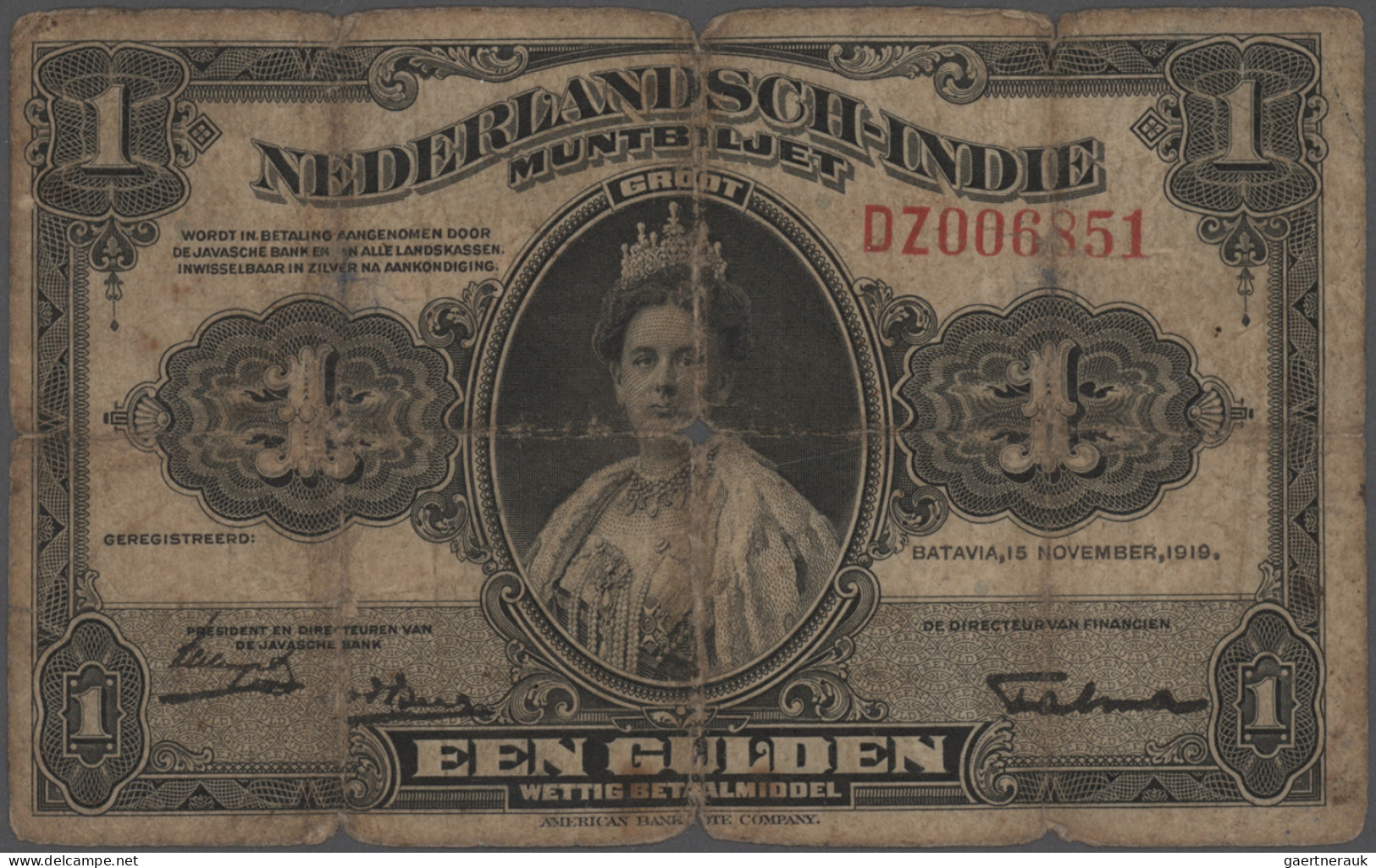 Netherlands Indies: Ministry Of Finance And Javasche Bank, Lot With 6 Banknotes, - Niederländisch-Indien