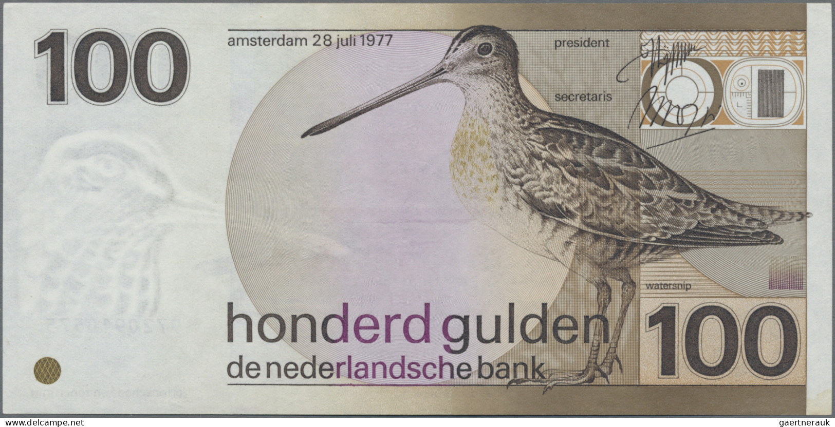 Netherlands: De Nederlandsche Bank, Lot With 6 Banknotes, 1966-1982 Series, With - Andere & Zonder Classificatie