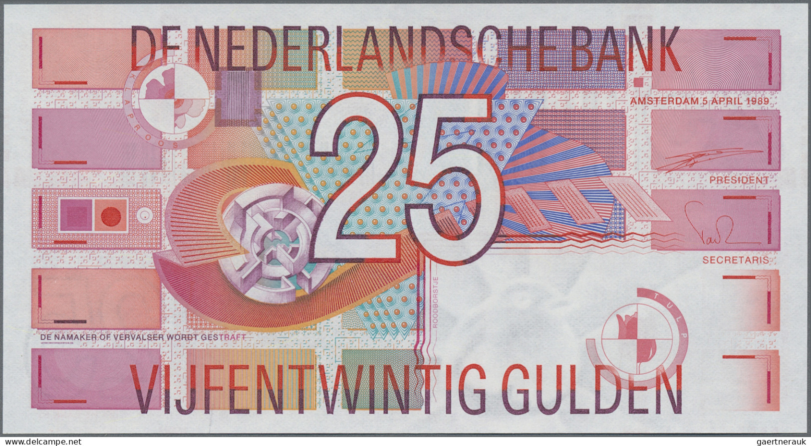 Netherlands: De Nederlandsche Bank, Lot With 10, 25 And 100 Gulden 1989-1997, P. - Sonstige & Ohne Zuordnung