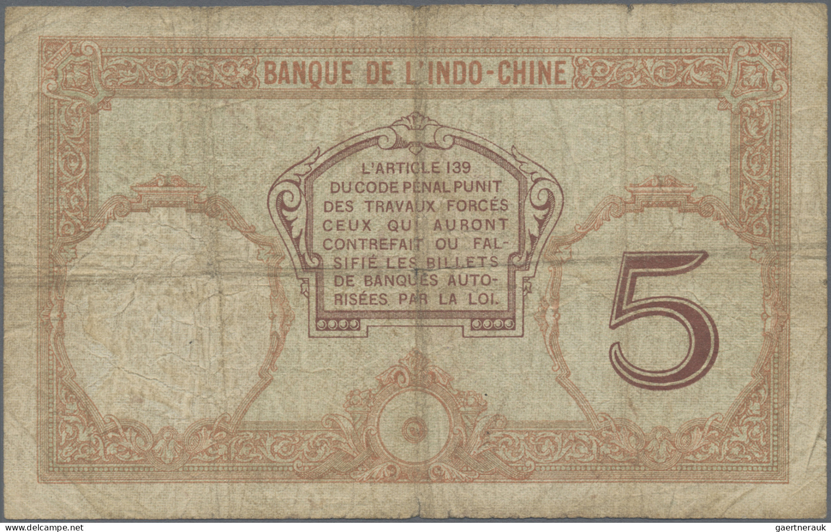 New Hebrides: Banque De L'Indochine With Oval Overprint "NOUVELLES HEBRIDES", Lo - New Hebrides