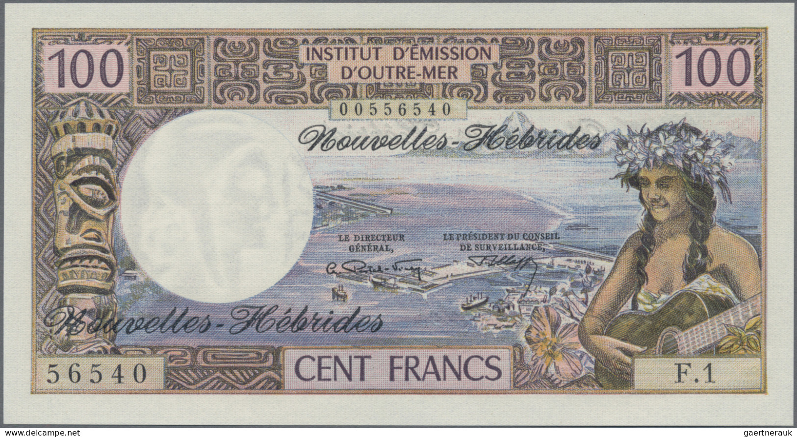 New Hebrides: Institut D'Émission D'Outre-Mer – NOUVELLES HEBRIDES, Lot With 5 B - New Hebrides