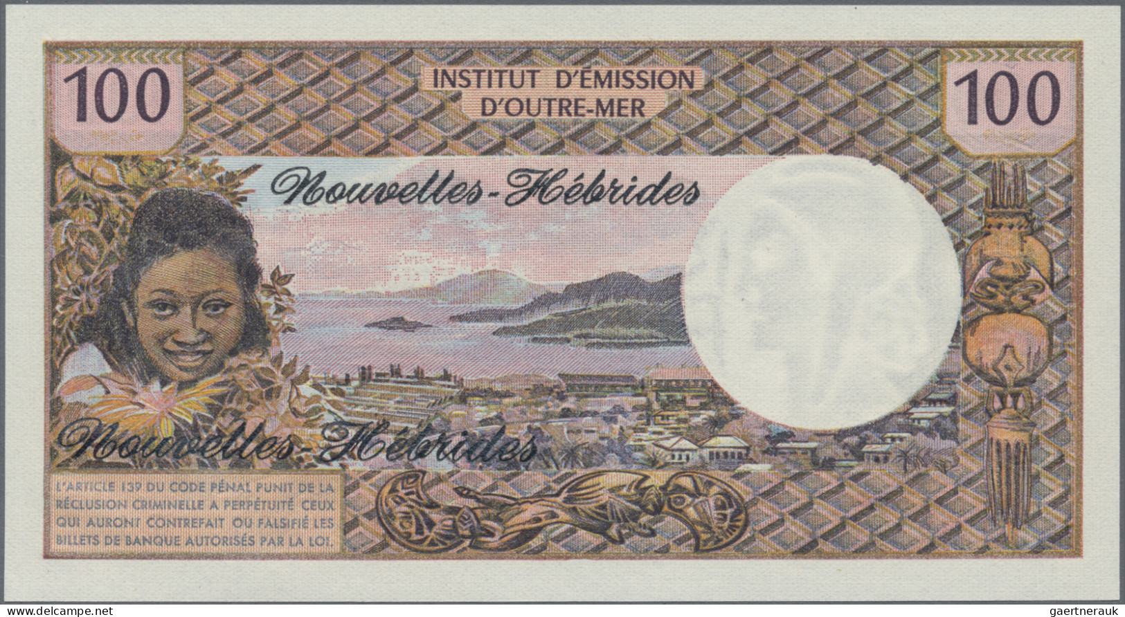 New Hebrides: Institut D'Émission D'Outre-Mer – NOUVELLES HEBRIDES, Lot With 5 B - New Hebrides