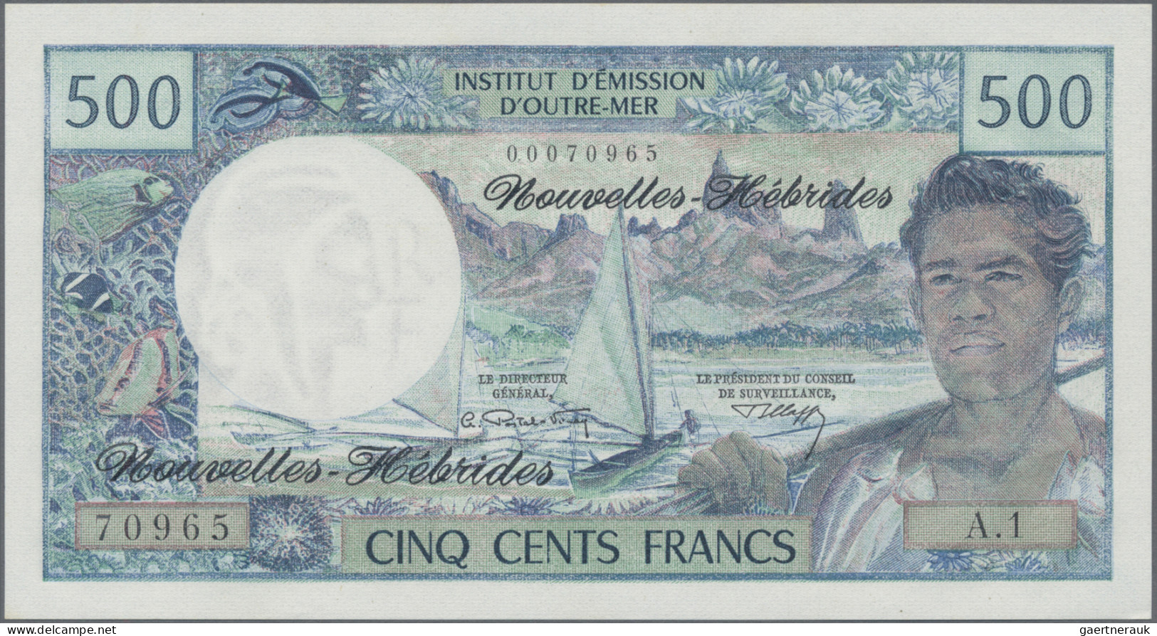 New Hebrides: Institut D'Émission D'Outre-Mer – NOUVELLES HEBRIDES, Lot With 5 B - Nouvelles-Hébrides