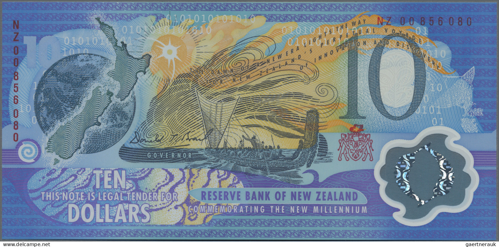 New Zealand: Reserve Bank Of New Zealand, Lot With 8 Banknotes, Series 1990-2006 - New Zealand