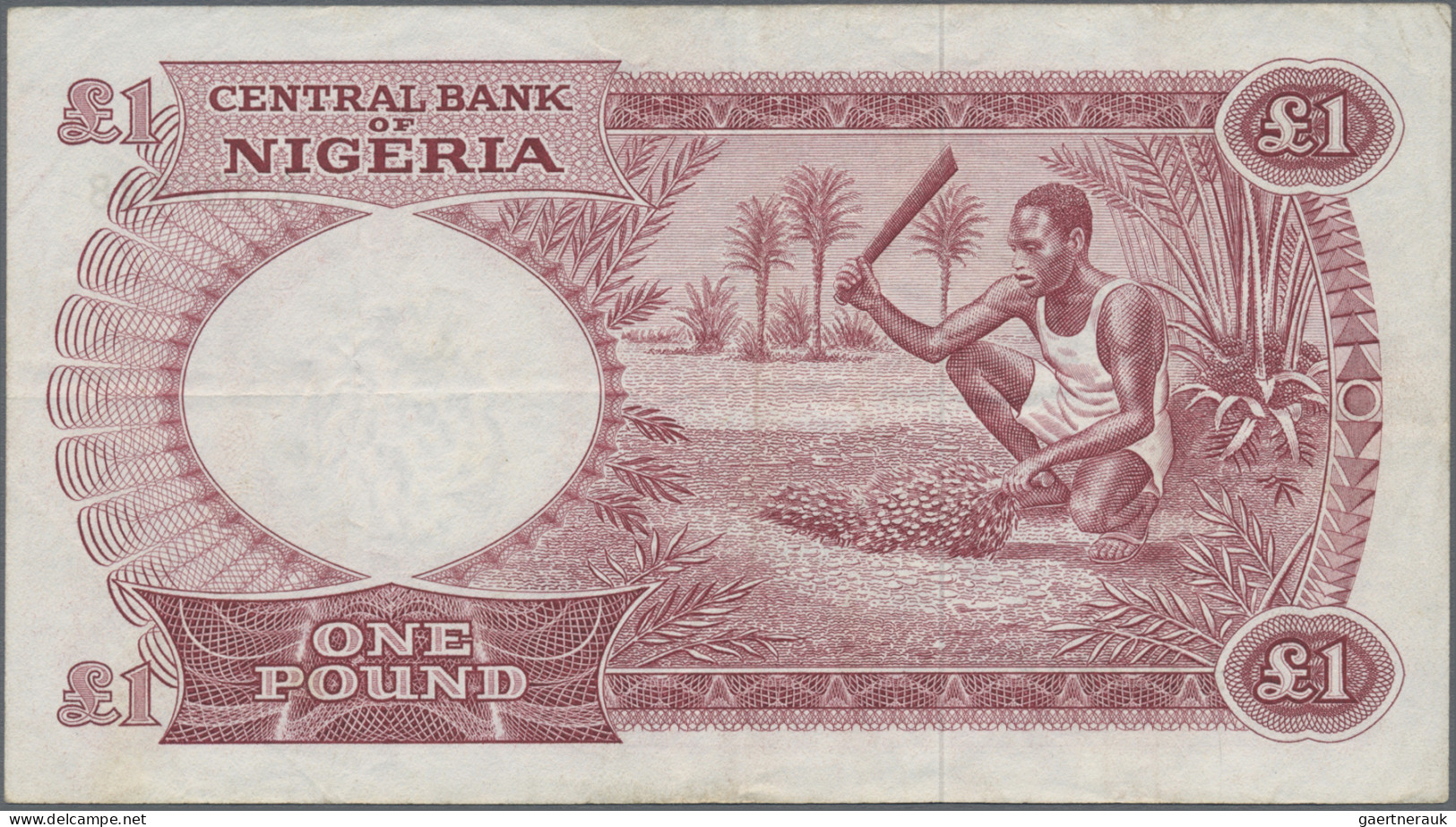 Nigeria: Central Bank Of Nigeria, Lot With 5 Banknotes, Series 1967/68, With 1 P - Nigeria