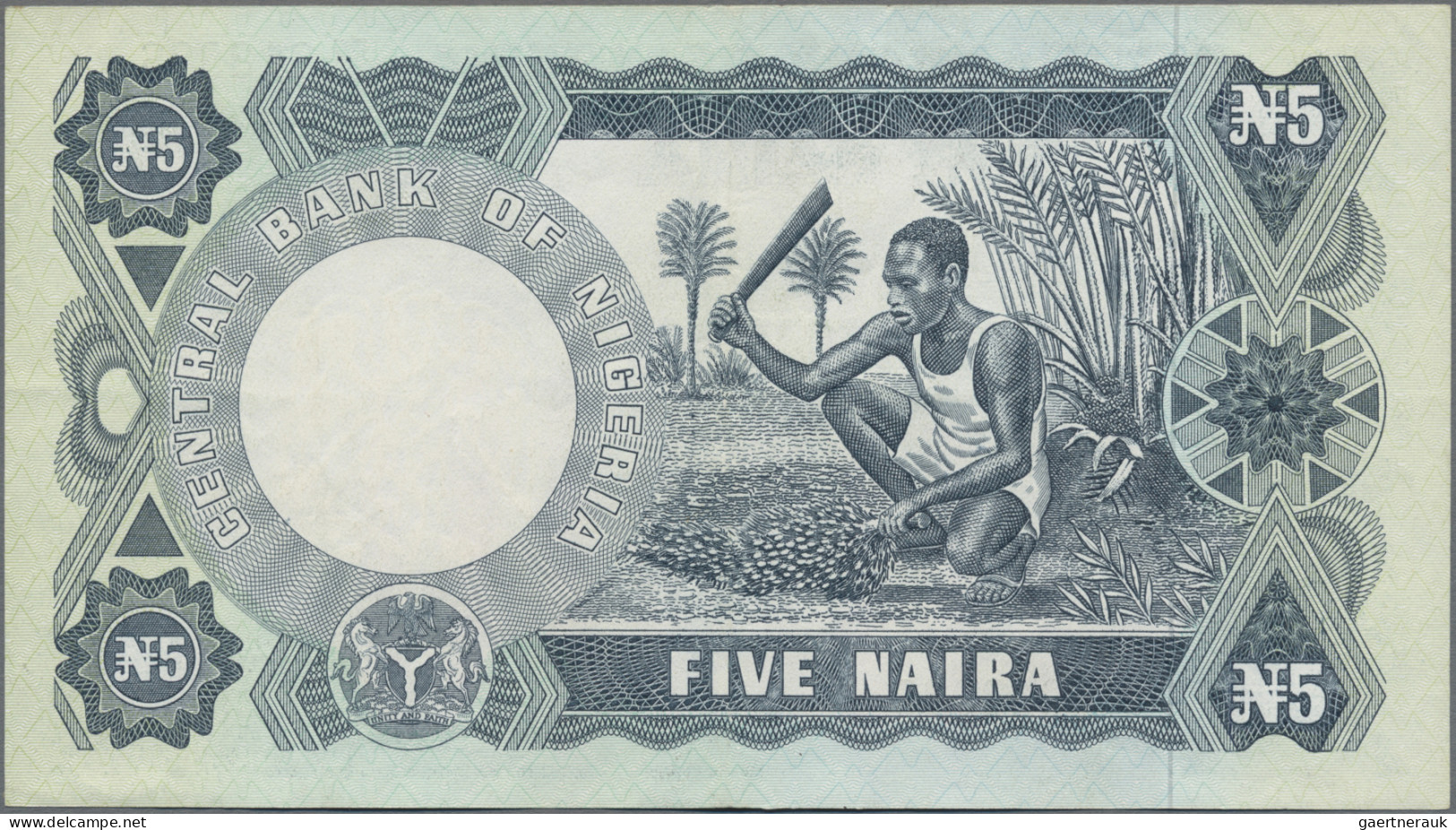 Nigeria: Central Bank of Nigeria, lot with 8 banknotes, 1973-1978 series, compri