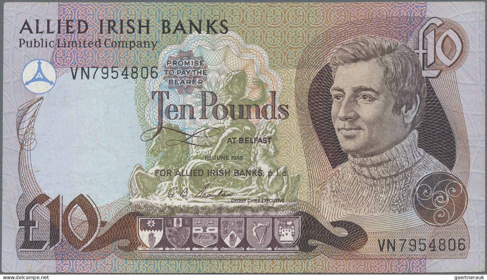 Northern Ireland: Allied Irish Bank, Lot With 2x 5 Pounds And 10 Pounds, 1982-19 - Autres & Non Classés