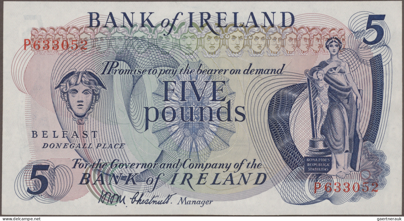 Northern Ireland: Bank Of Ireland, Set With 9 Banknotes, 1971-2008 Series, With - Other & Unclassified