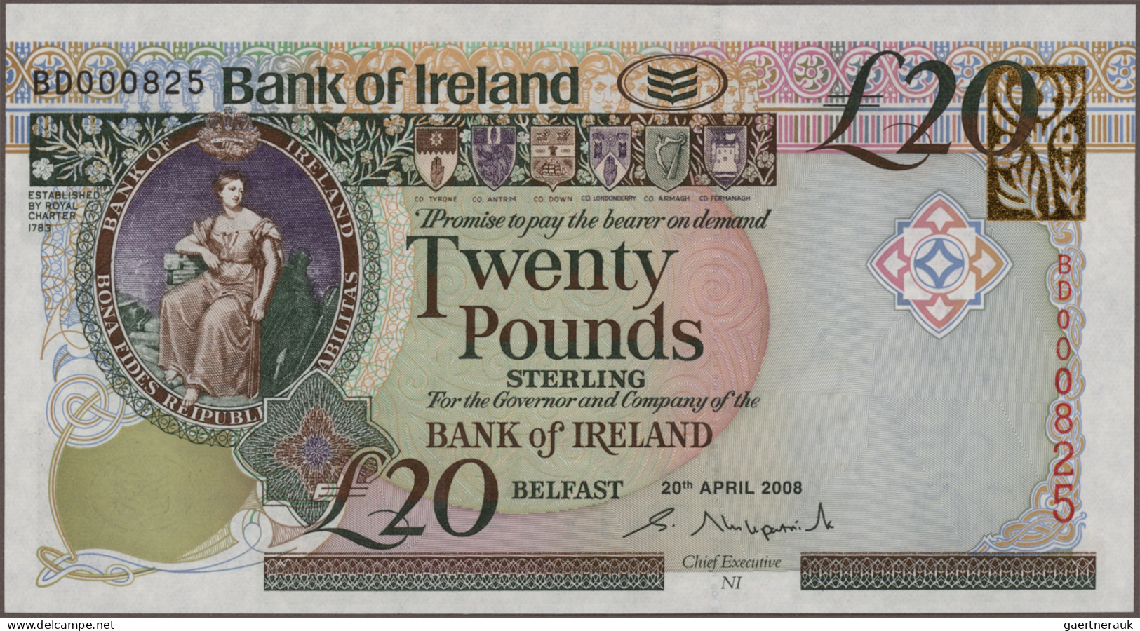 Northern Ireland: Bank Of Ireland, Set With 9 Banknotes, 1971-2008 Series, With - Andere & Zonder Classificatie