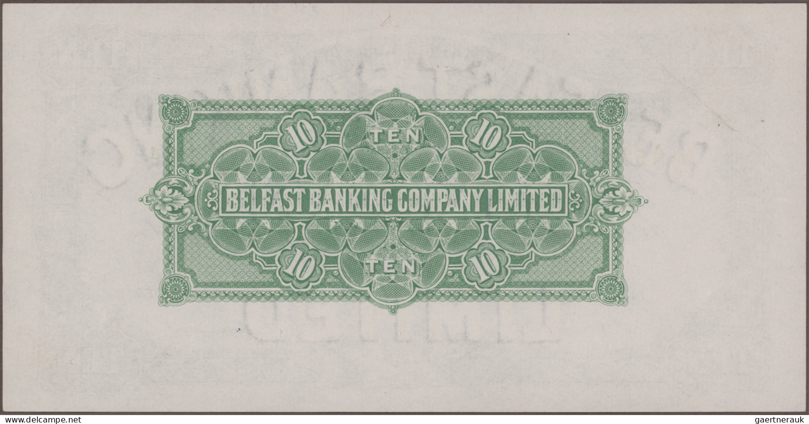 Northern Ireland: Belfast Banking Company Limited, 10 Pounds 3rd December 1963, - Andere & Zonder Classificatie