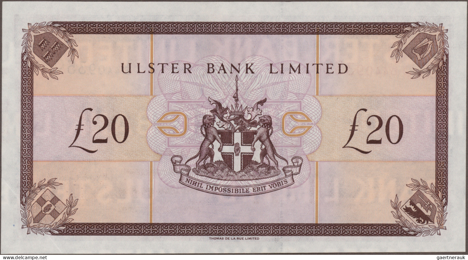 Northern Ireland: Ulster Bank Limited, Lot With 6 Banknotes, 1939-2012 Series, W - Andere & Zonder Classificatie