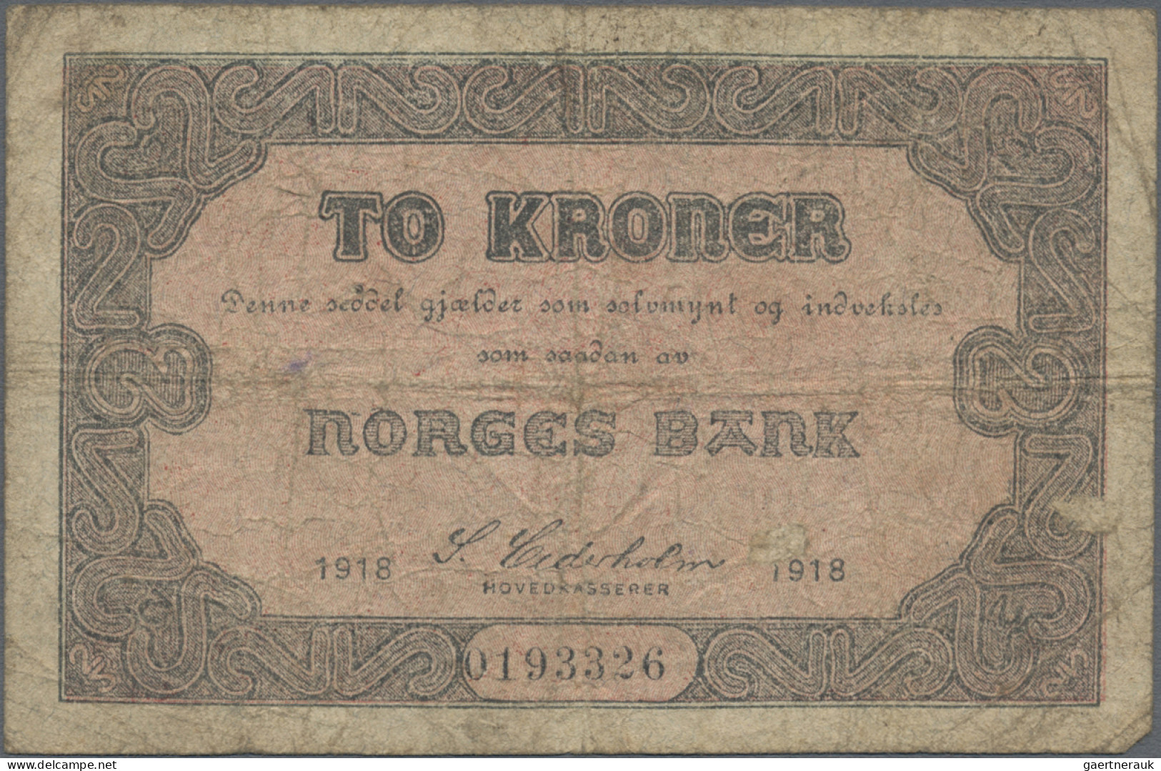 Norway: Norges Bank, Lot With 7 Banknotes, 1917-1967 Series, With 2x 1, 2x 2, 5 - Noruega