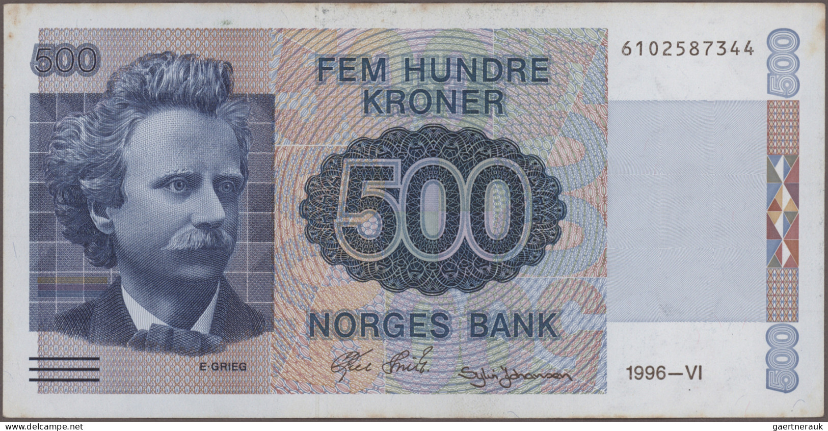 Norway: Norges Bank, Lot With 7 Banknotes, 1977-2008 Series, With 10 Kroner 1977 - Noruega