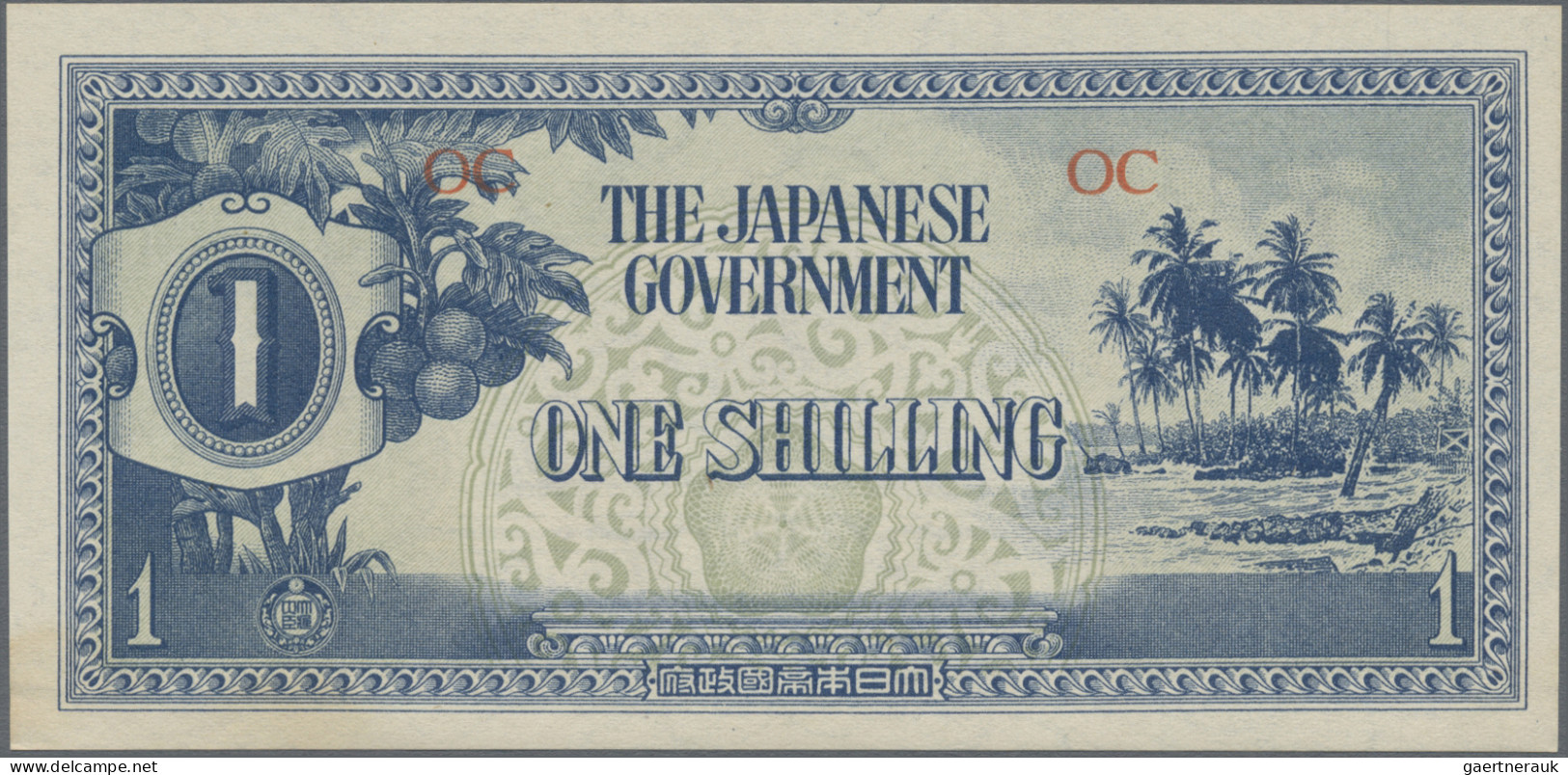 Oceania: The Japanese Government – OCEANIA, Set With ½, 1, 10 Shillings And 1 Po - Sonstige – Ozeanien