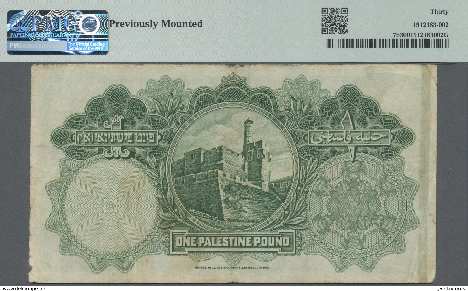 Palestine: Palestine Currency Board, 1 Pound, 30th September 1929, P.7b, Previou - Other - Asia