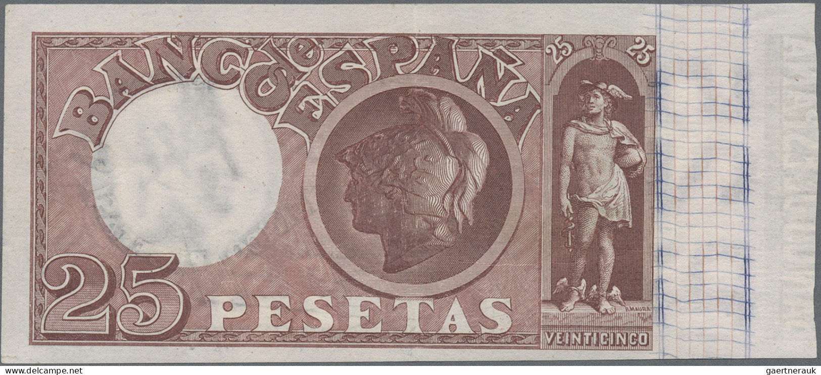 Spain: Banco De España, 25 Pesetas 1899, P.49, Soft Vertical Fold And Minor Spot - Other & Unclassified