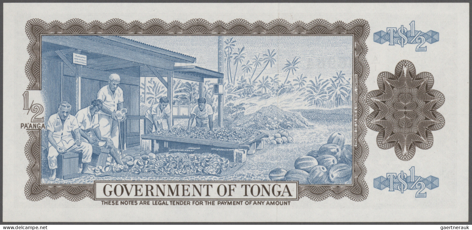 Tonga: Government Of Tonga, ½ Pa'anga 1967, P.13a In UNC Condition. - Tonga