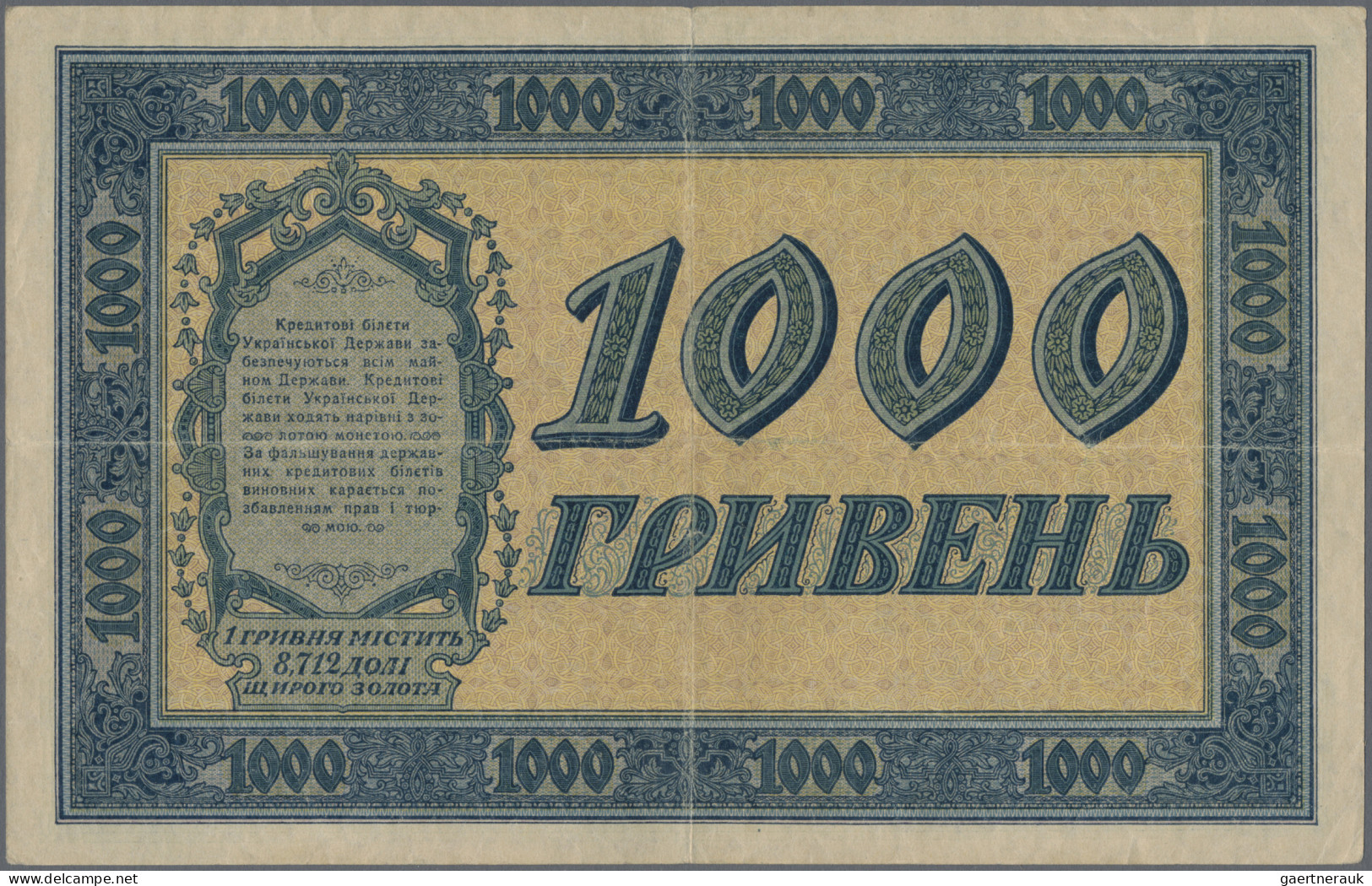 Ukraina: Lot With 13 Banknotes 3x 10 And 50 Shahiv ND(1918) (P.7, 11, AUNC And F - Oekraïne