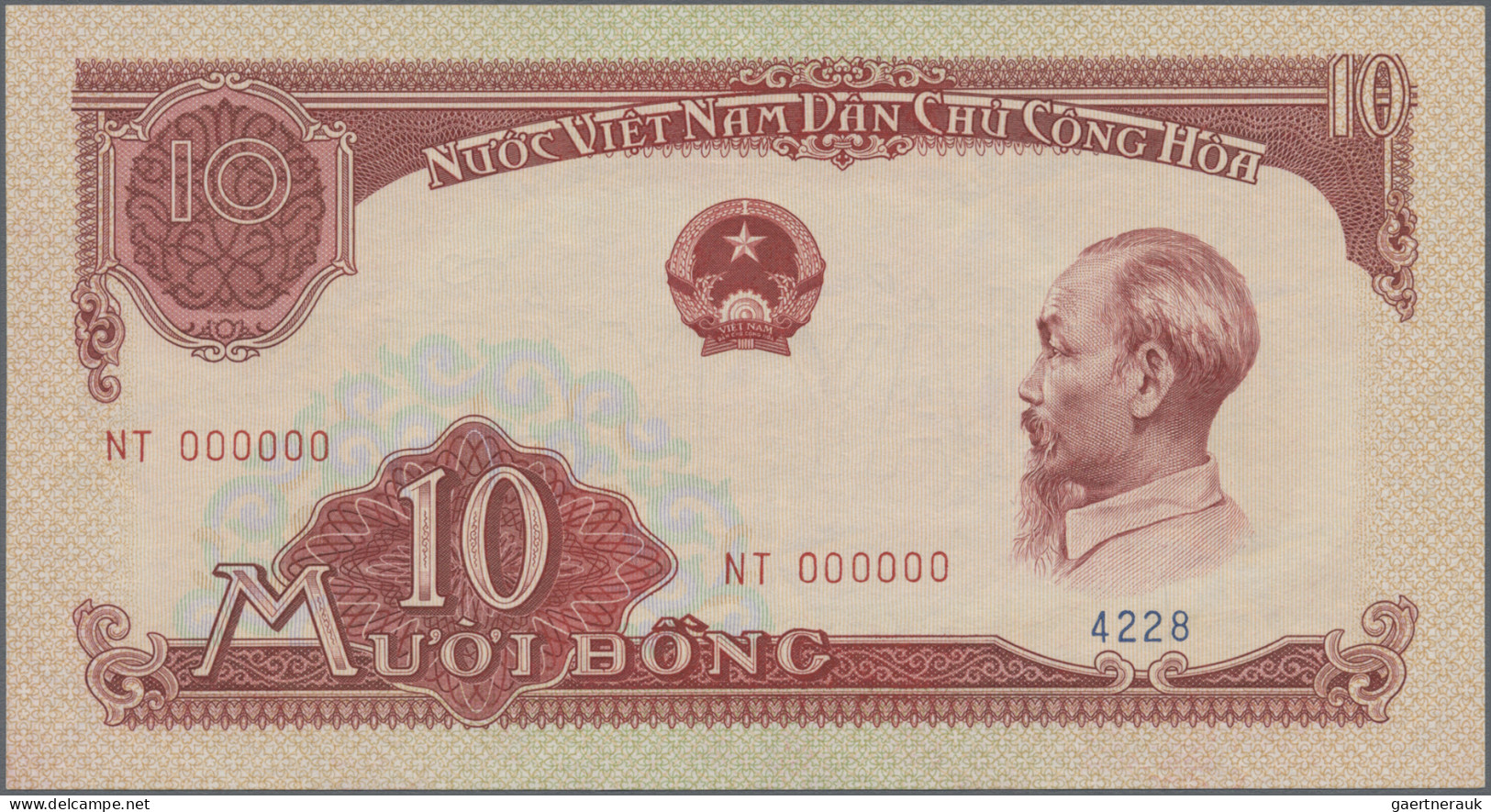 Vietnam: National Bank Of Vietnam, Lot With 6 SPECIMEN, 1958 Series, All With Ze - Viêt-Nam