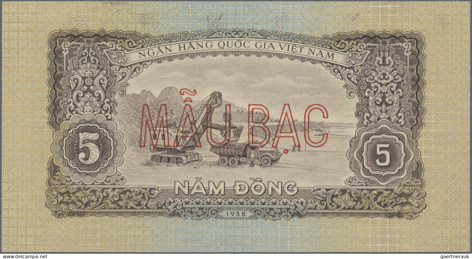 Vietnam: National Bank Of Vietnam, Lot With 6 SPECIMEN, 1958 Series, All With Ze - Viêt-Nam