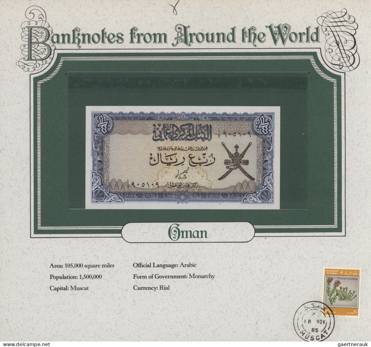 Worldwide: Huge Collection Of 35 Graded World Banknotes, Comprising For Example - Verzamelingen & Kavels