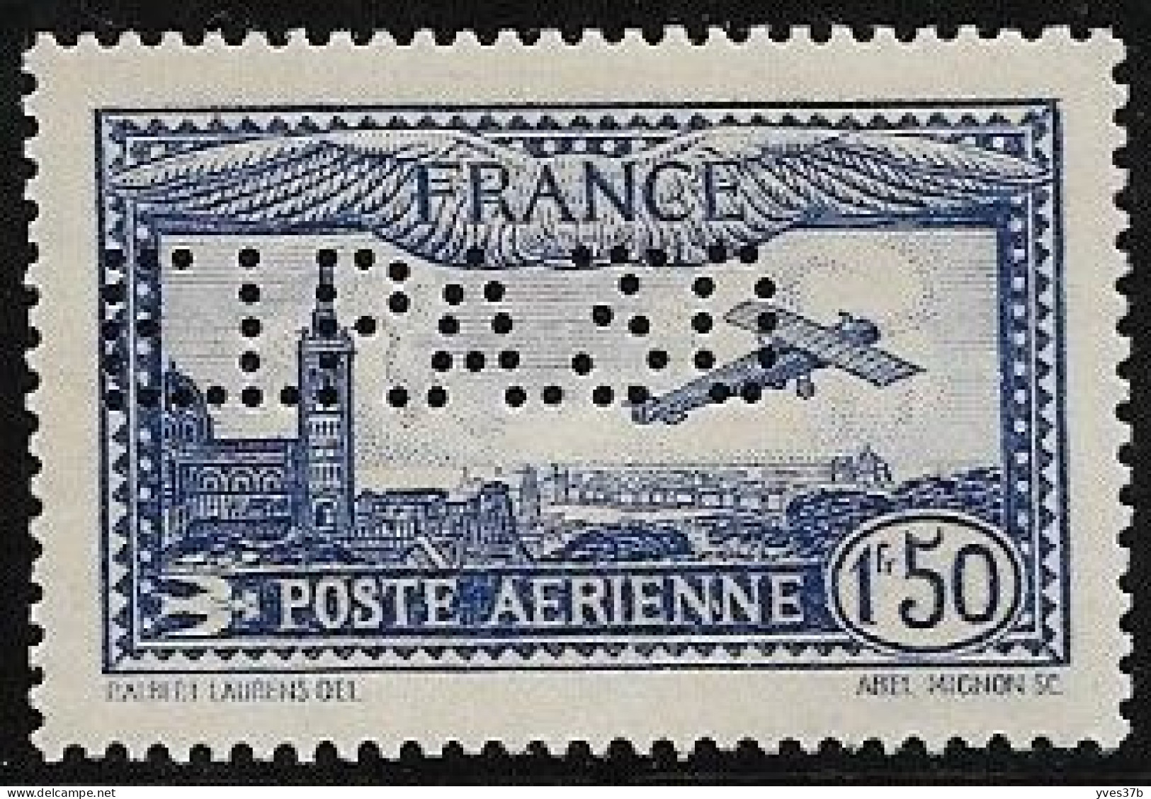 FRANCE PA N°6c "perforé EIPA30" - Neuf** - Infime Adhérence Bas Gauche - Signé Calves - TTB/SUP - - 1927-1959 Ungebraucht