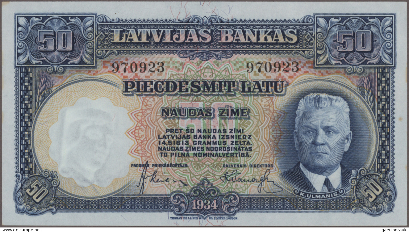 Baltic States: Lot with 16 banknotes Baltic States, including for LATVIA 5 Kapei