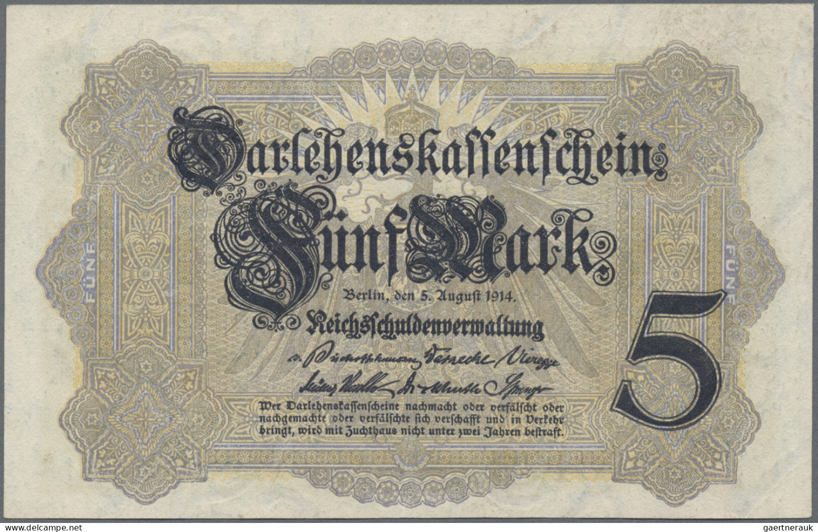 Deutschland - Deutsches Reich Bis 1945: Kleines Lot Reichsbanknoten, 1910-1918, - Otros & Sin Clasificación