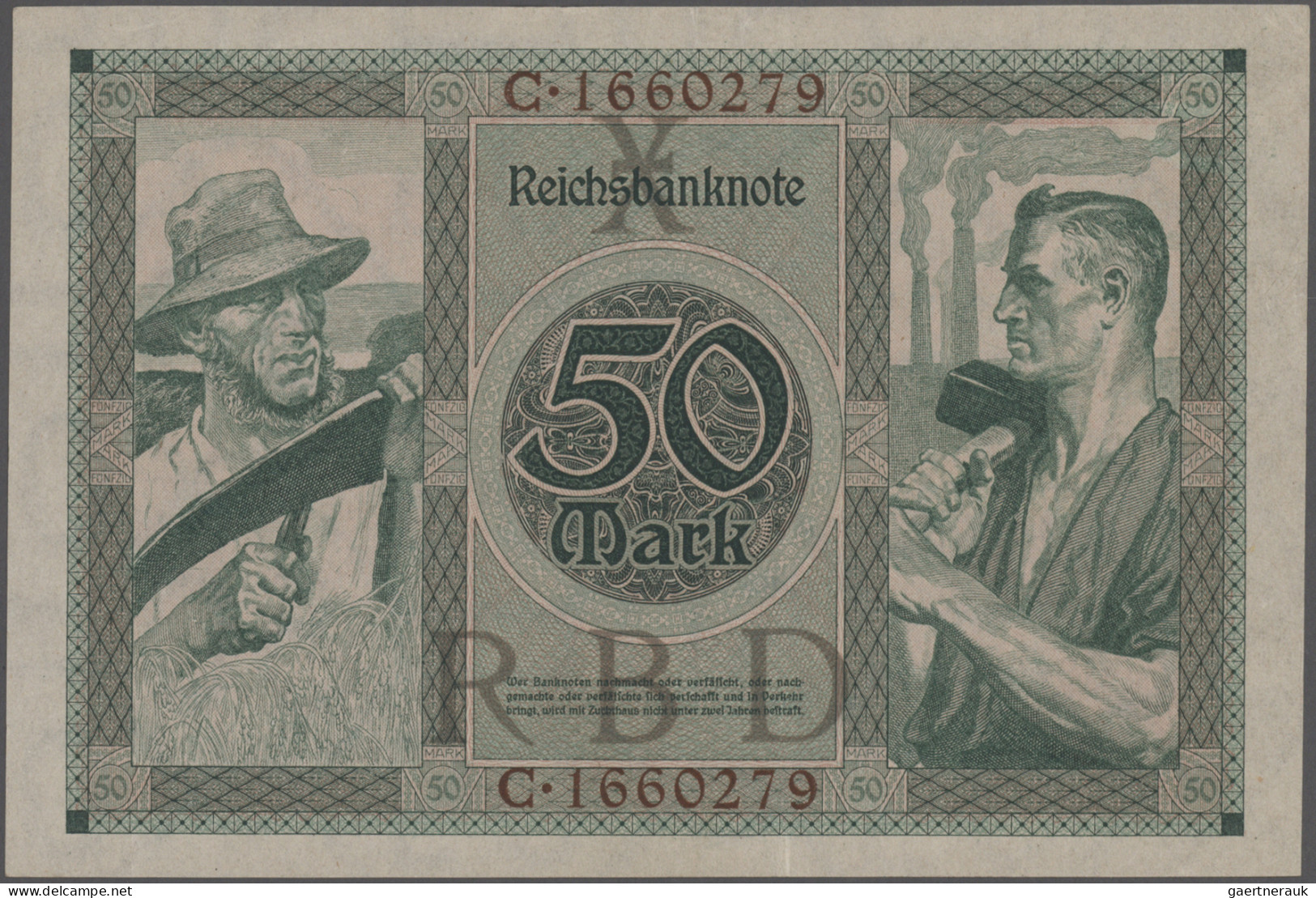 Deutschland - Deutsches Reich Bis 1945: Lot Mit 7 Reichsbanknoten, Serie 1920-22 - Andere & Zonder Classificatie