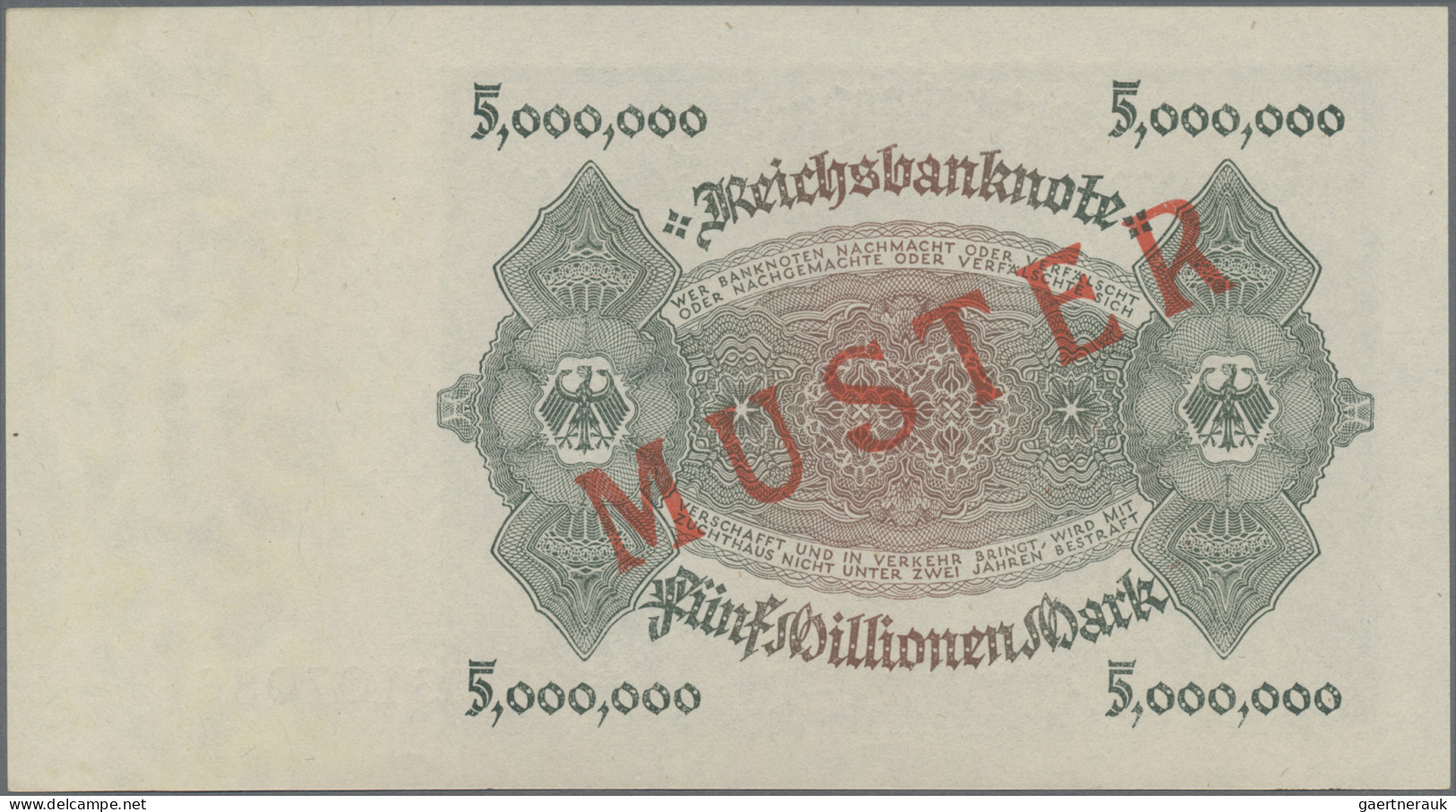Deutschland - Deutsches Reich Bis 1945: Reichsbanknote 5 Millionen Mark 1923 "Me - Autres & Non Classés