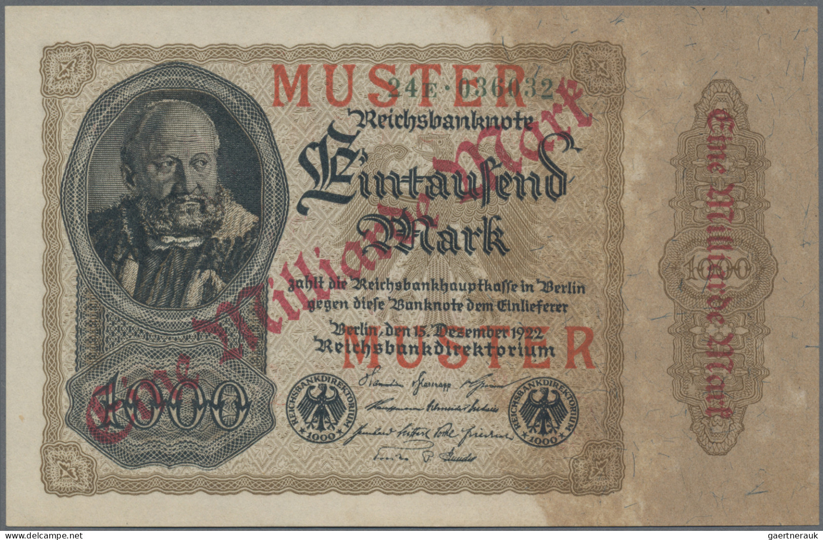 Deutschland - Deutsches Reich Bis 1945: Reichsbanknote 1 Milliarde Mark 1923, Üb - Autres & Non Classés