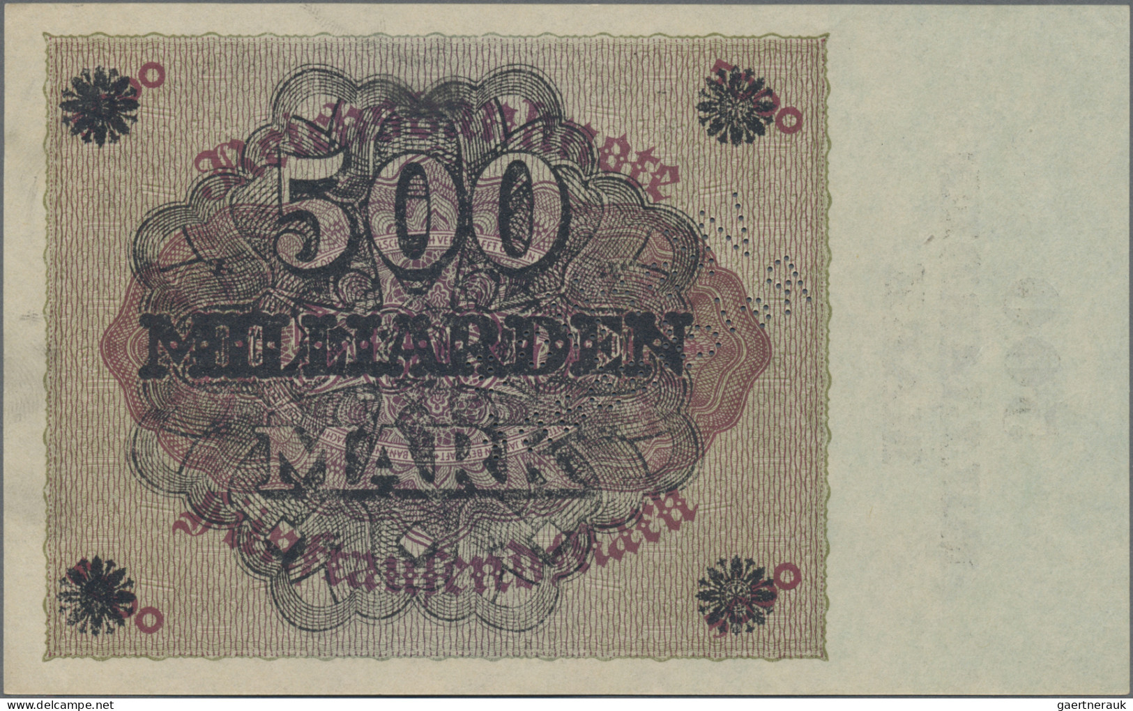 Deutschland - Deutsches Reich Bis 1945: Reichsbanknote 500 Milliarden Mark 1923, - Other & Unclassified