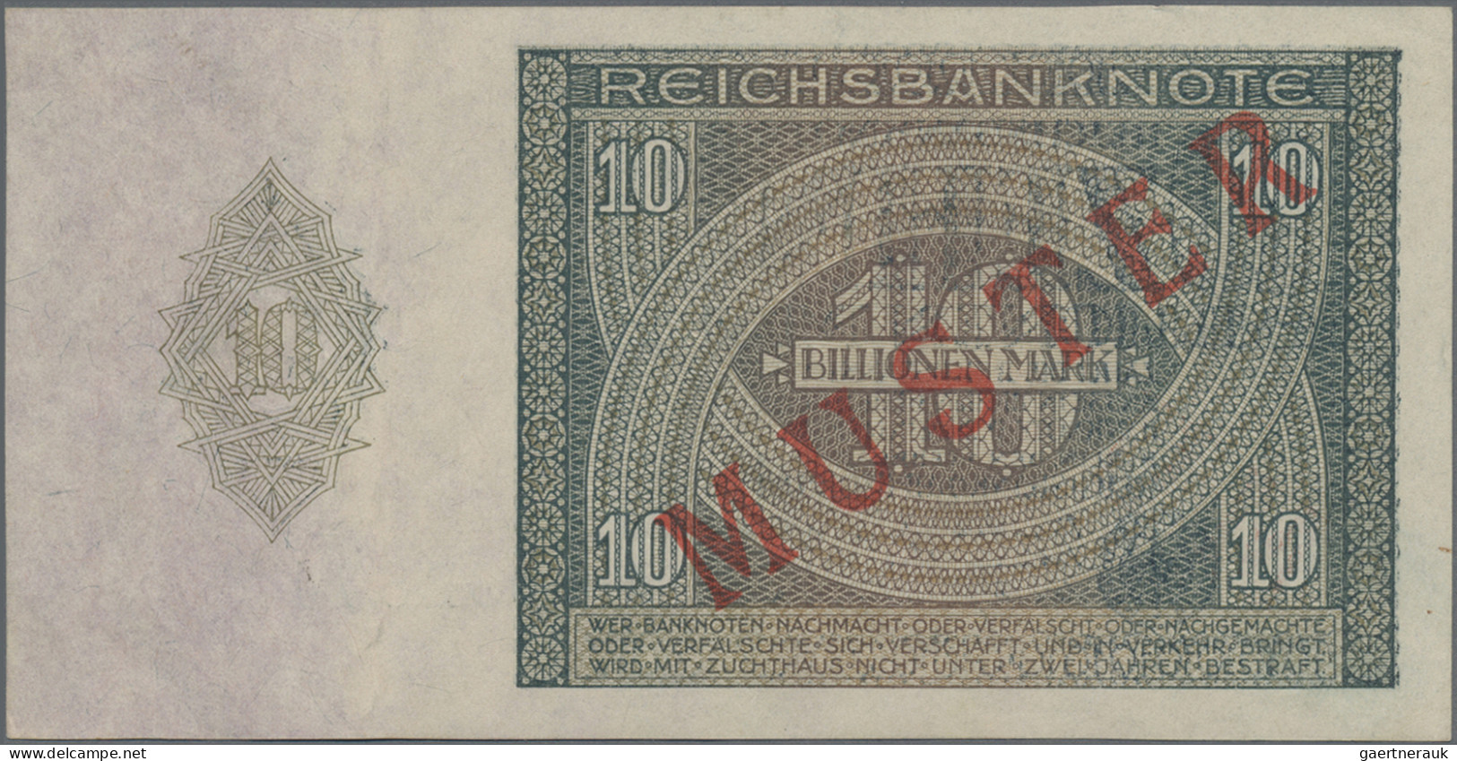 Deutschland - Deutsches Reich Bis 1945: Reichsbanknote 10 Billionen Mark 1924 MU - Sonstige & Ohne Zuordnung