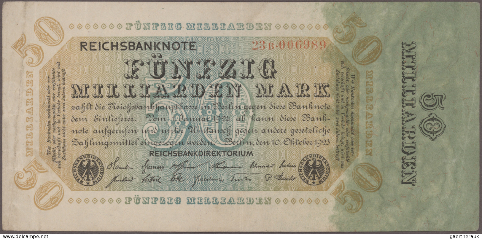 Deutschland - Deutsches Reich bis 1945: Lot mit 77 Banknoten Deutsches Reich ab