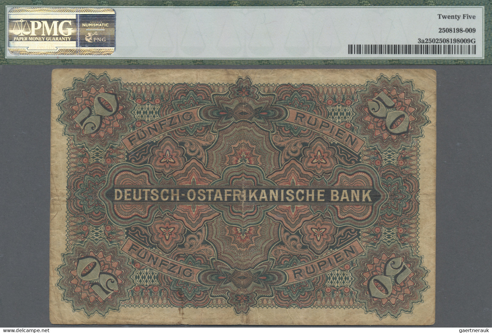 Deutschland - Kolonien: Deutsch-Ostafrikanische Bank, 50 Rupien 1905, KN 4-stell - Autres & Non Classés